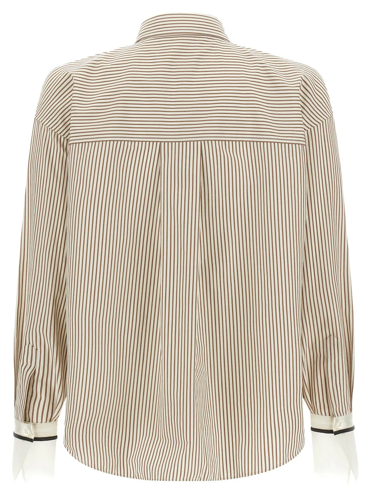 Chemisier en coton beige Brunello Cucinelli