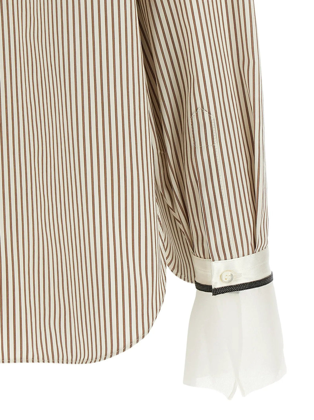 Chemisier en coton beige Brunello Cucinelli