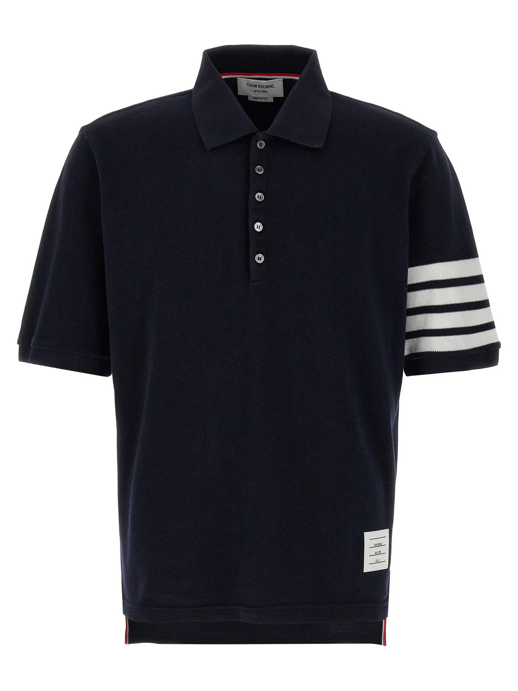 Thom Browne Blue Cotton Polo Shirt