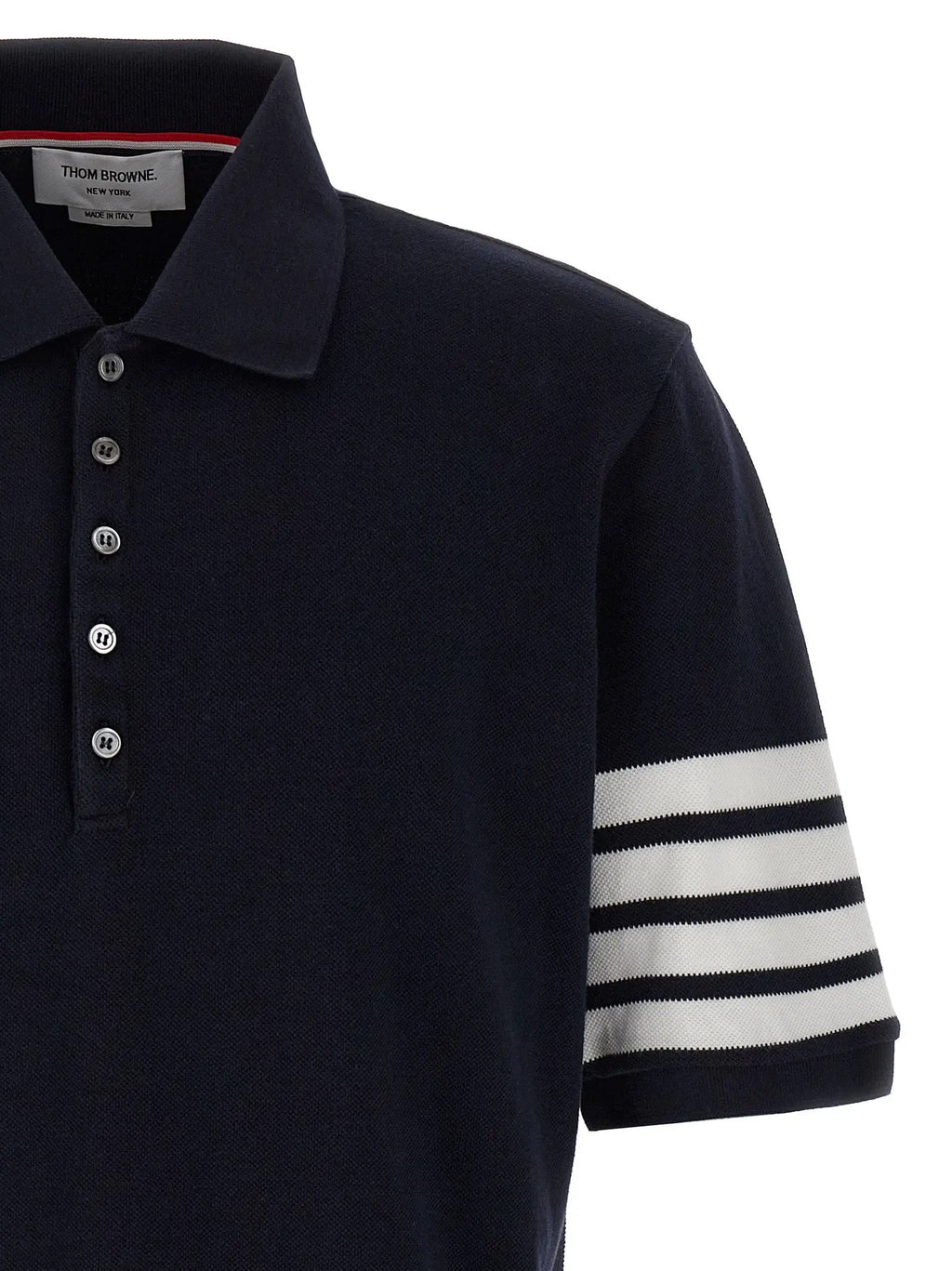Thom Browne Blue Cotton Polo Shirt