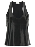 The Andamane The Andamane Black Polyester Sleeveles T-Shirt