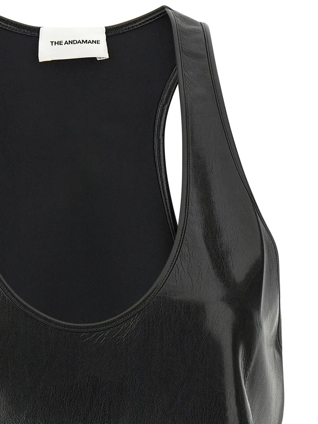 The Andamane The Andamane Black Polyester Sleeveles T-Shirt