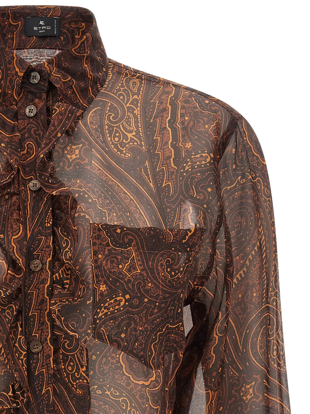 Etro Etro Brown Silk Blouse