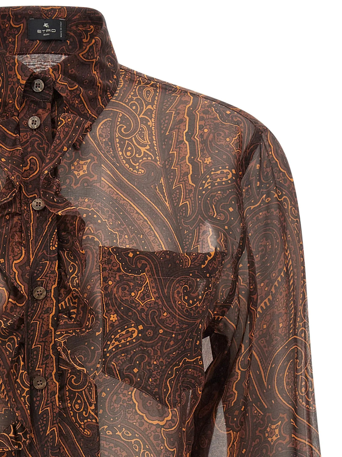 Etro Etro Brown Silk Blouse