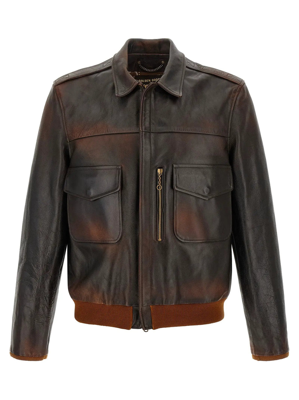 Golden Goose Golden Goose Brown Cowhide Leather Jacket