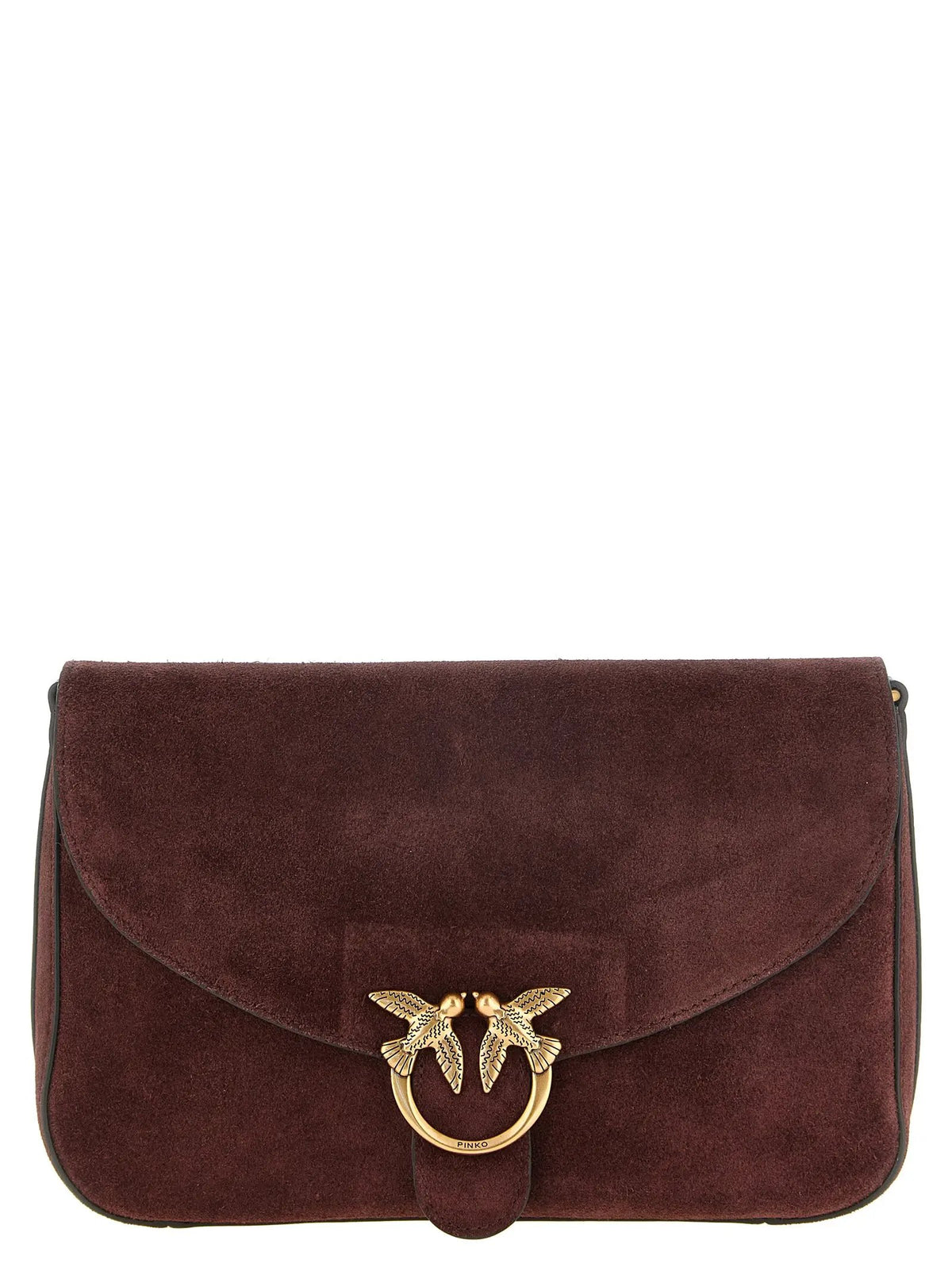PINKO PINKO Bordeaux Calfskin Crossbody Bag