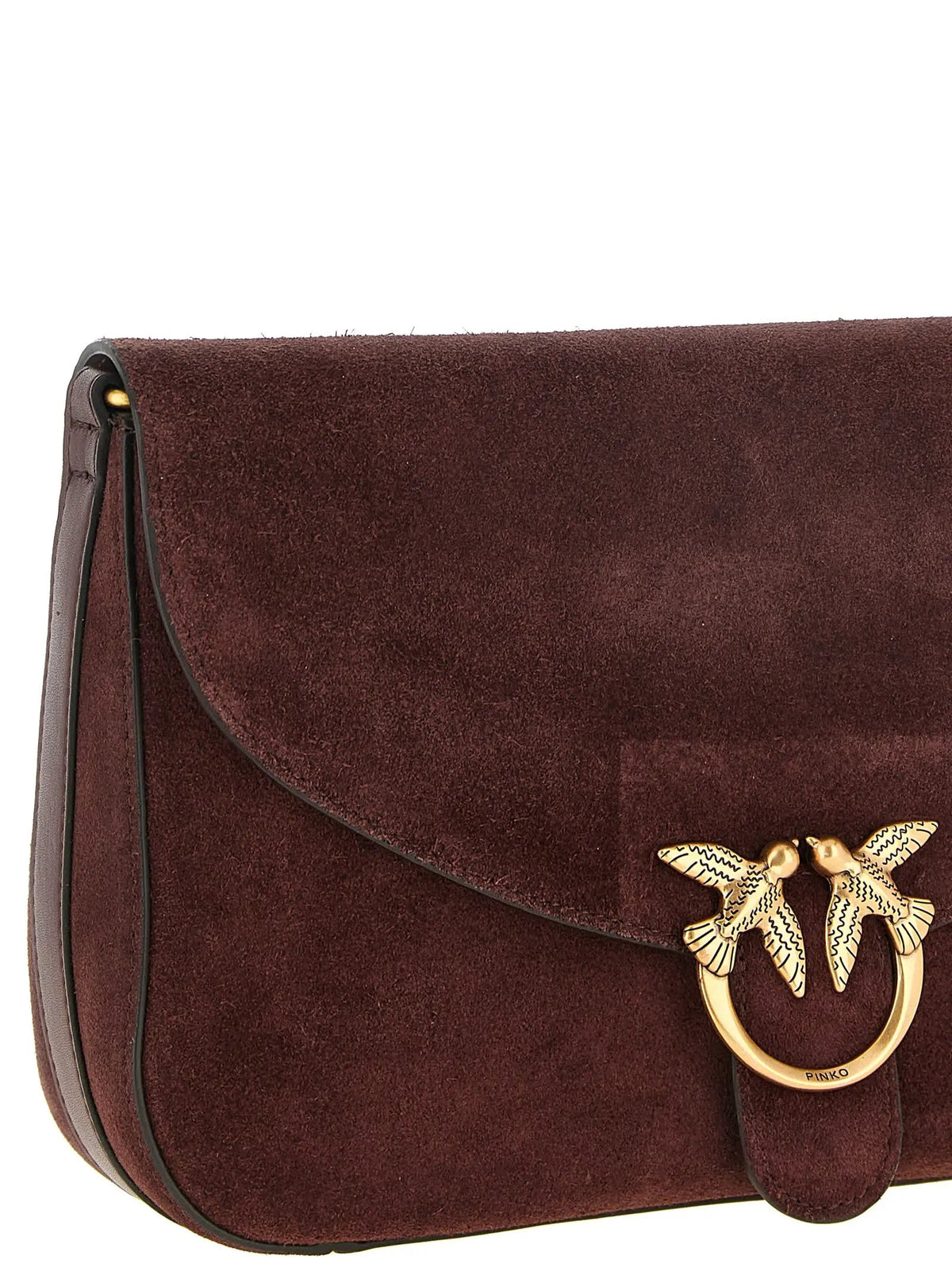 PINKO PINKO Bordeaux Calfskin Crossbody Bag