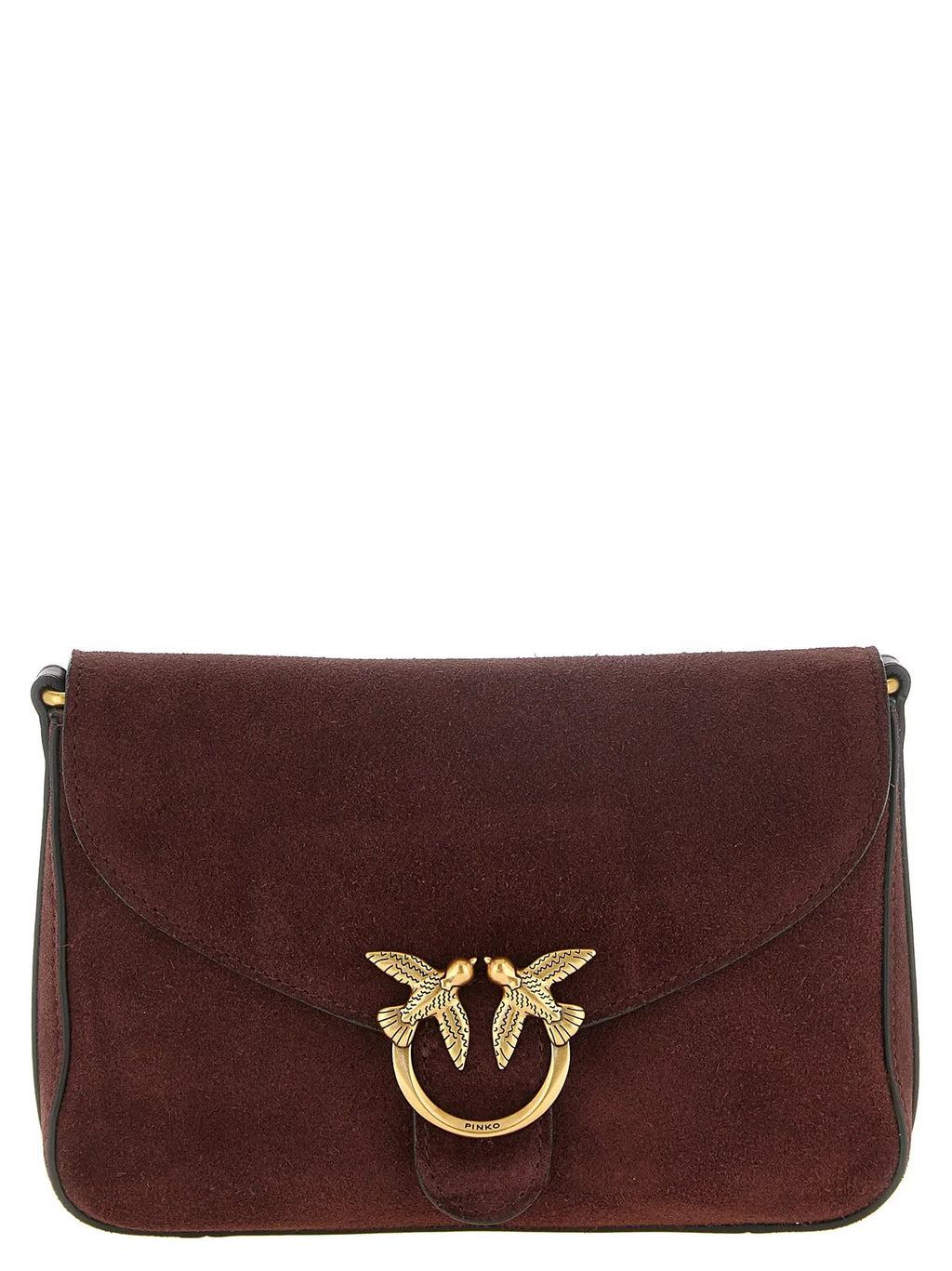 PINKO PINKO Bordeaux Calfskin Crossbody Bag