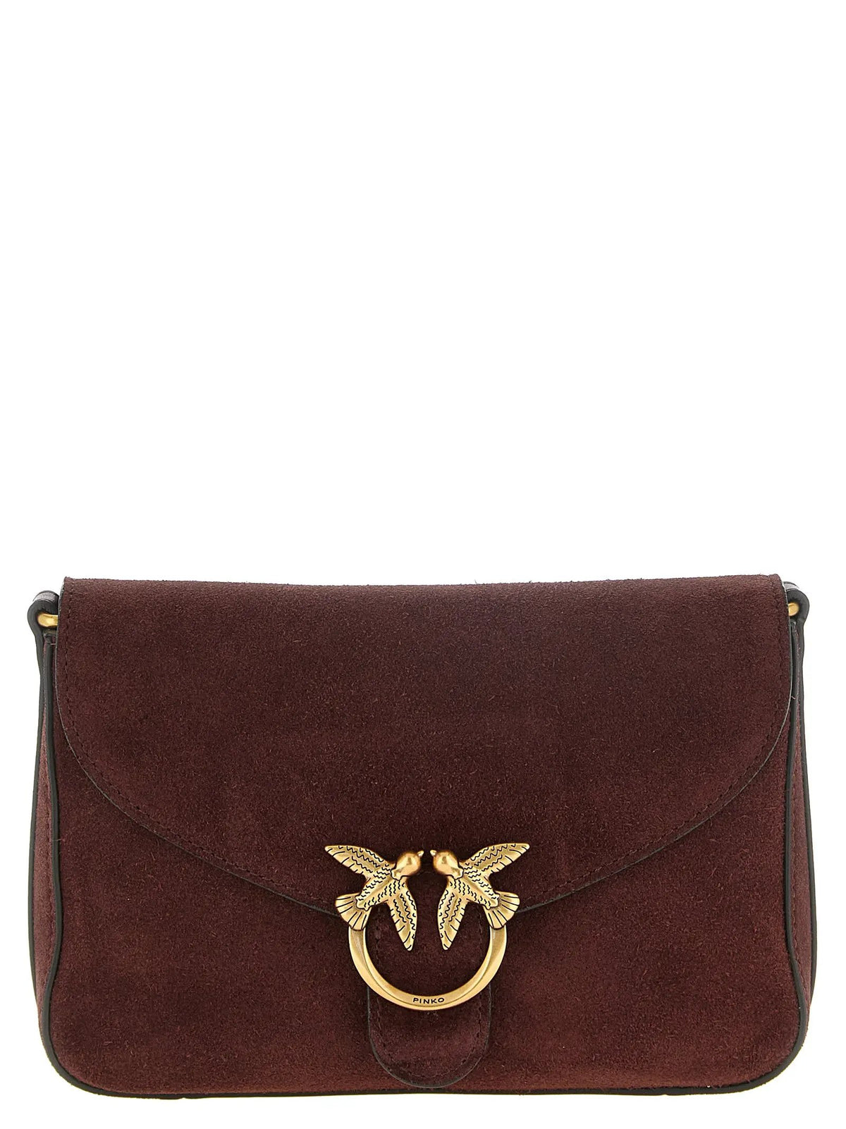 PINKO PINKO Bordeaux Calfskin Crossbody Bag