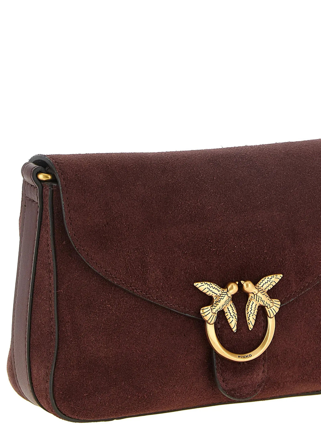 PINKO PINKO Bordeaux Calfskin Crossbody Bag