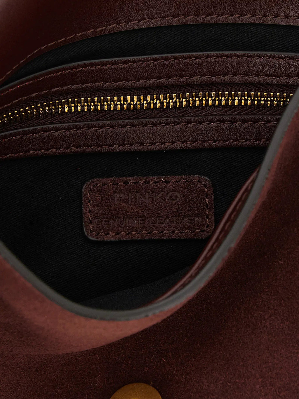 PINKO PINKO Bordeaux Calfskin Crossbody Bag