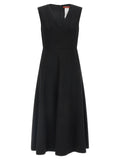 Max Mara Max Mara Black Wool Midi Dress