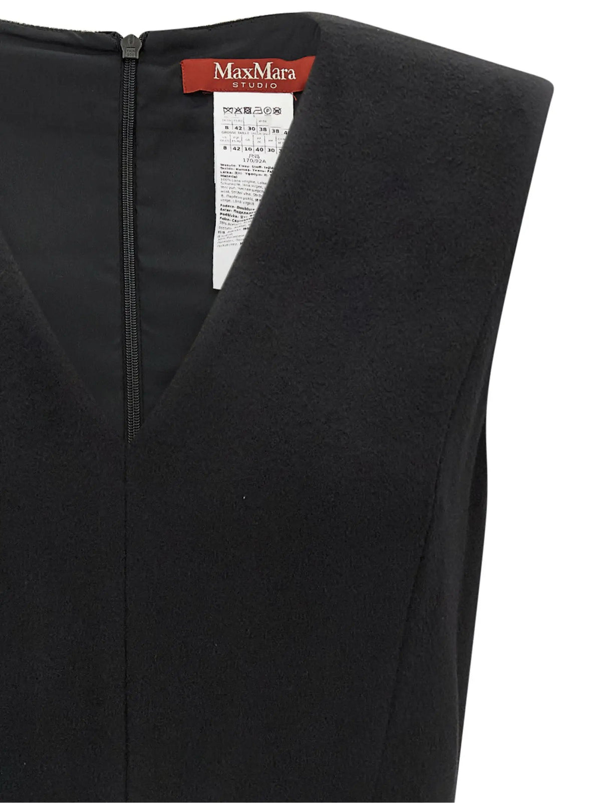 Max Mara Max Mara Black Wool Midi Dress