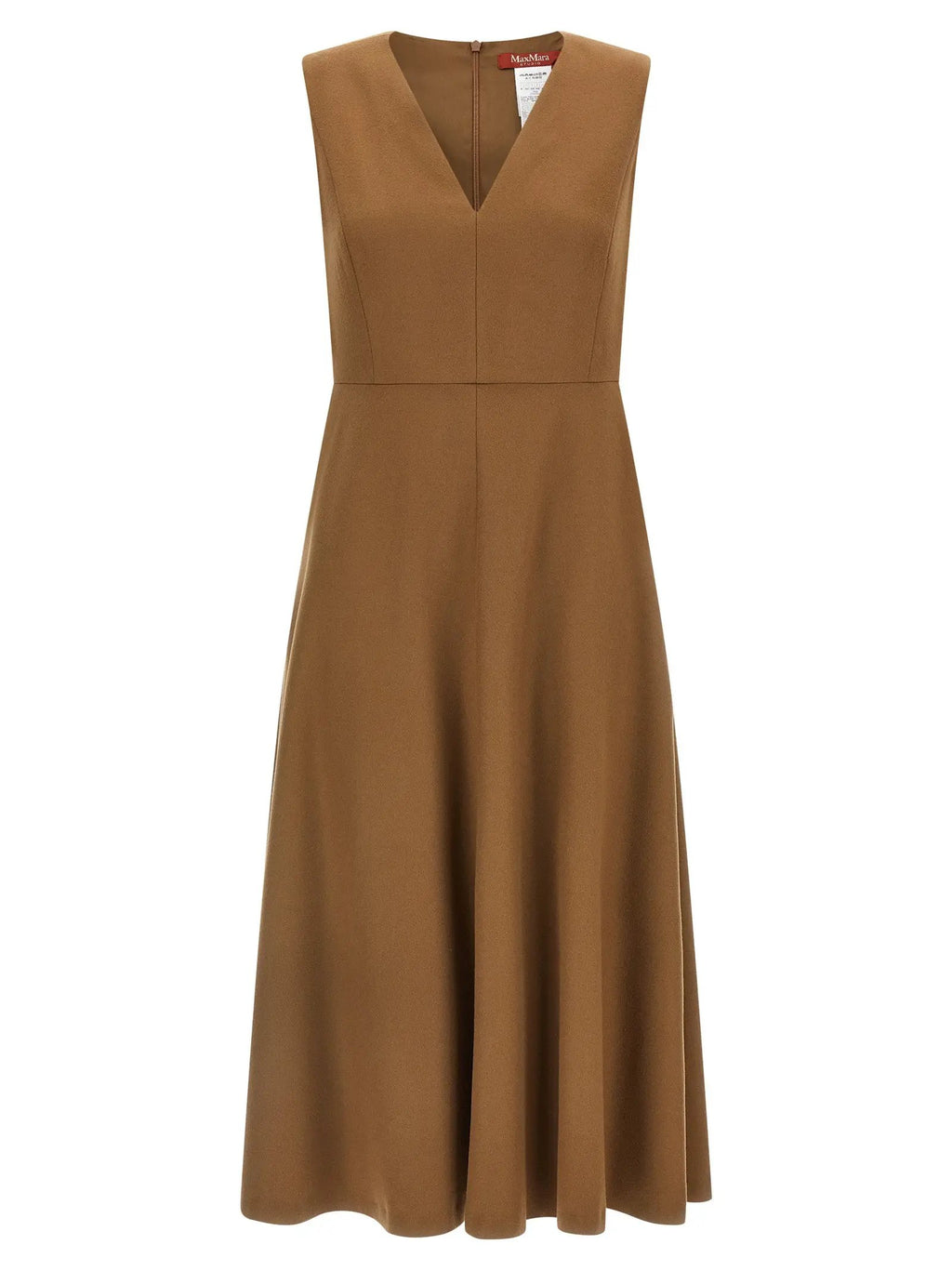 Max Mara Max Mara Brown Wool Midi Dress
