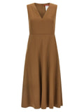 Max Mara Max Mara Brown Wool Midi Dress