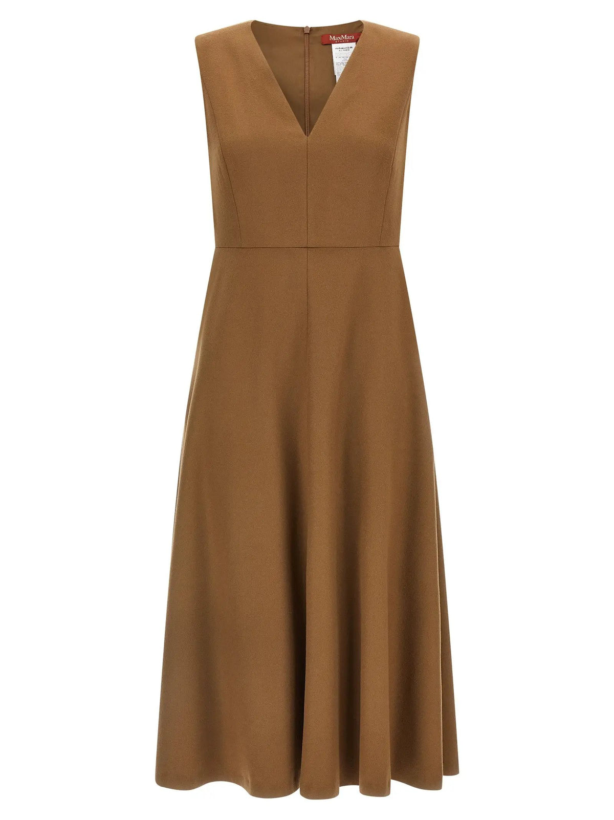 Max Mara Max Mara Brown Wool Midi Dress