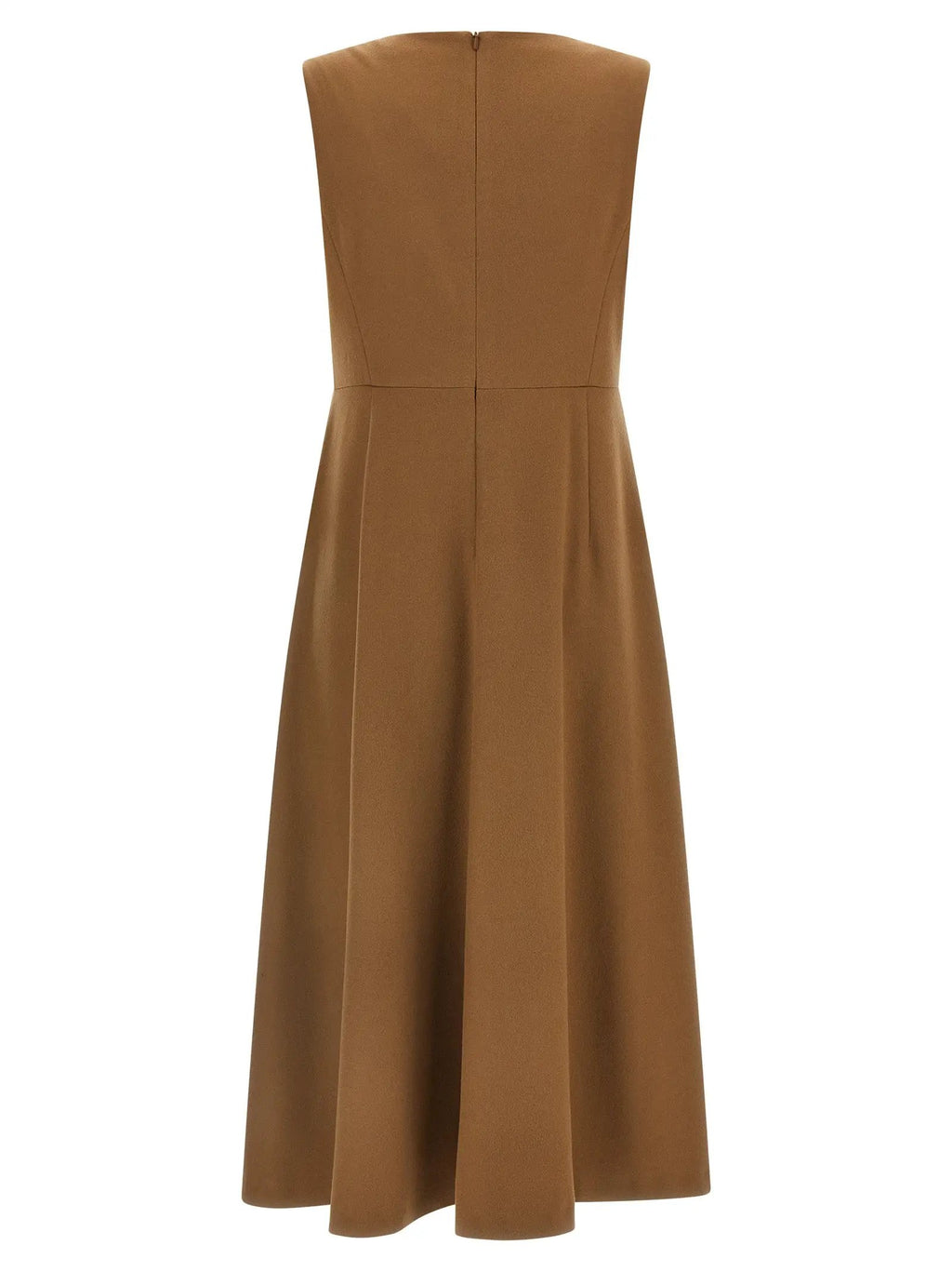 Max Mara Max Mara Brown Wool Midi Dress