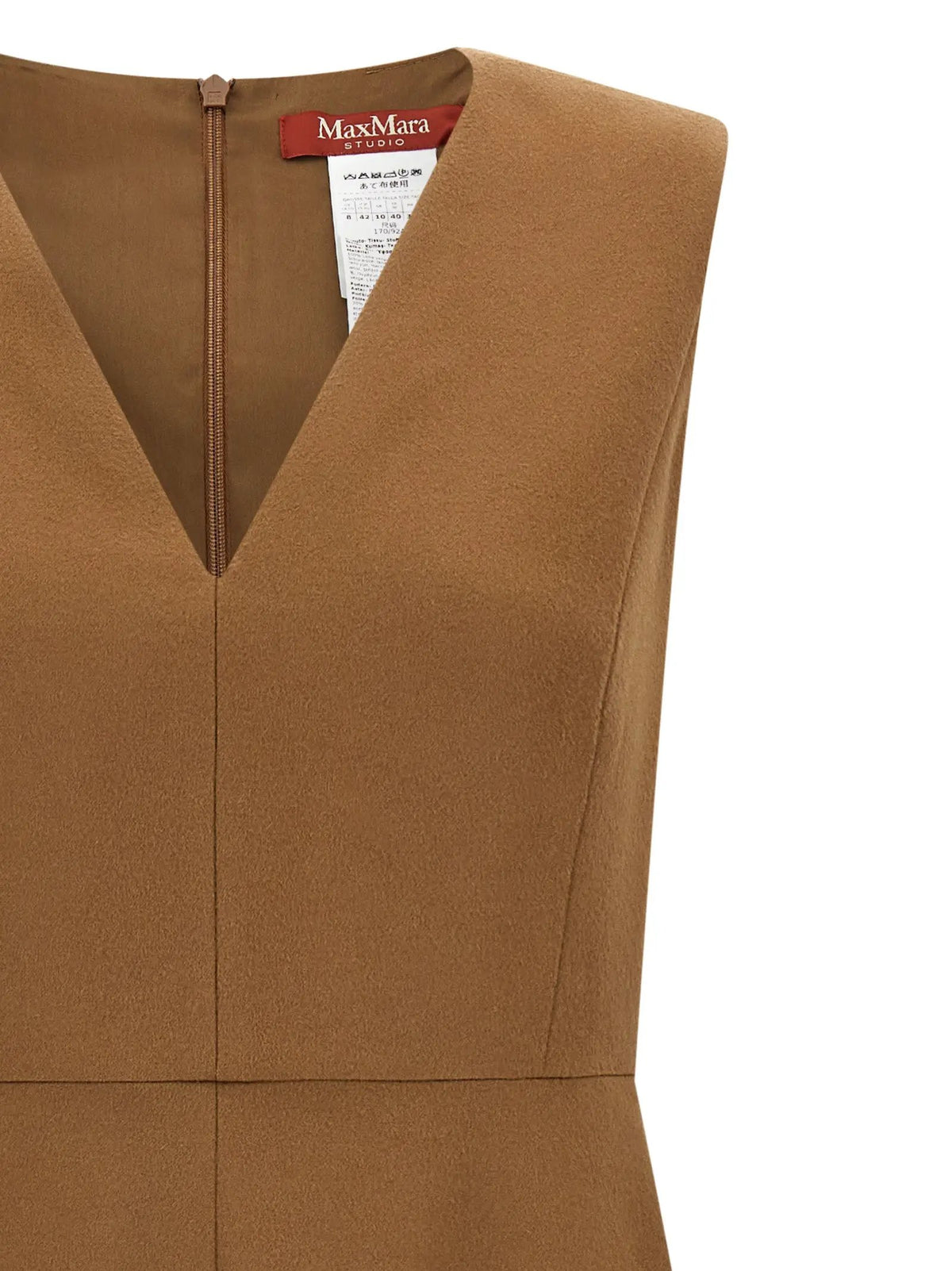 Max Mara Max Mara Brown Wool Midi Dress