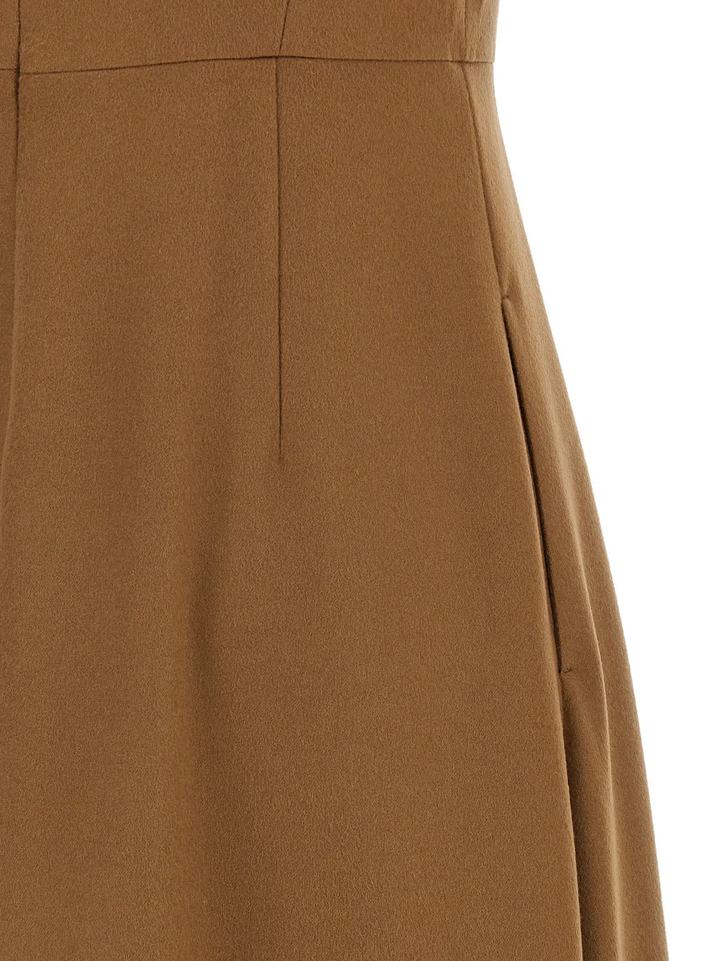 Max Mara Max Mara Brown Wool Midi Dress