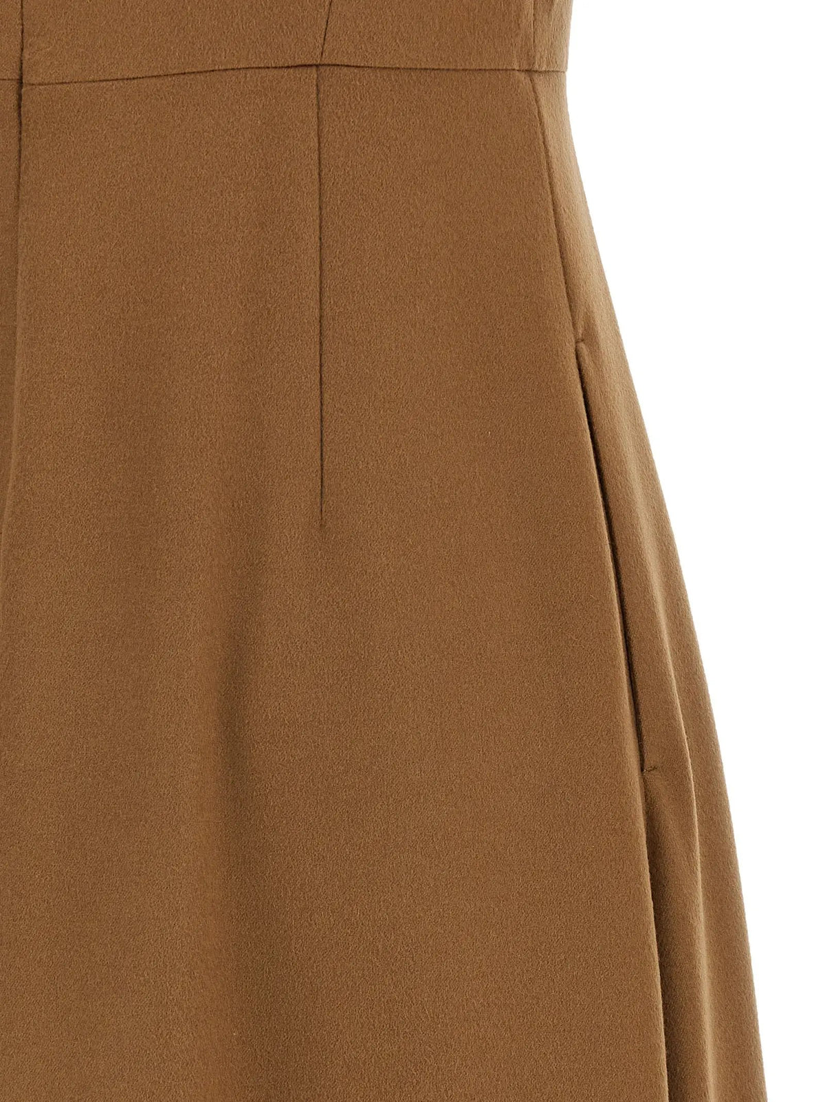 Max Mara Max Mara Brown Wool Midi Dress