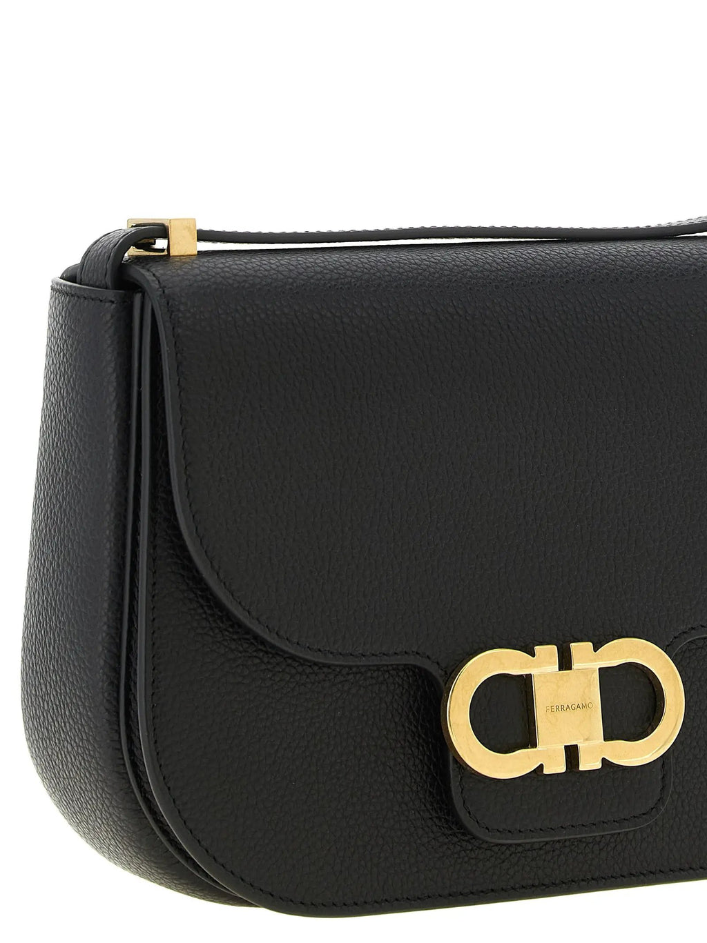 Ferragamo Ferragamo Black Calfskin Crossbody Bag