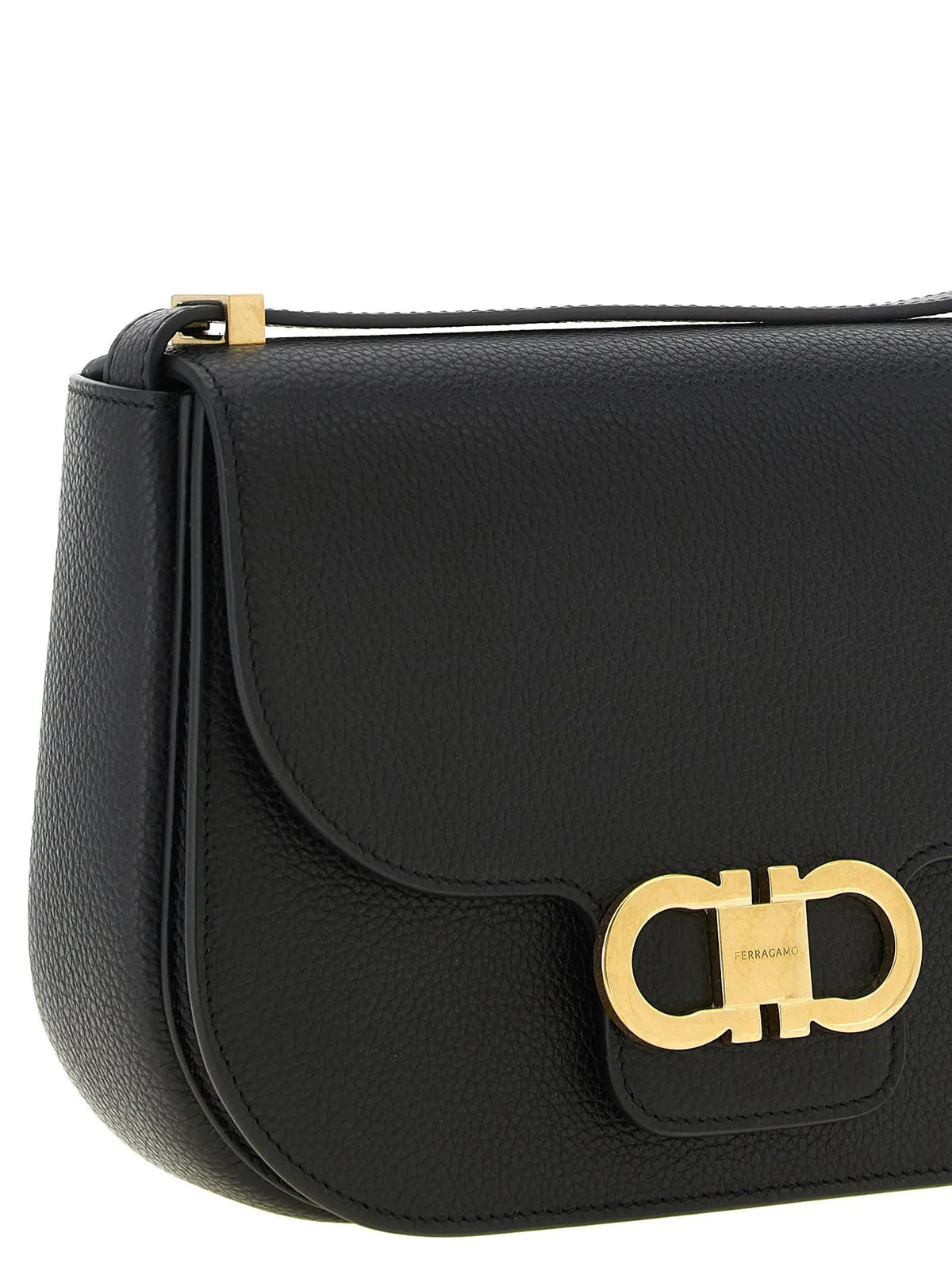 Ferragamo Ferragamo Black Calfskin Crossbody Bag