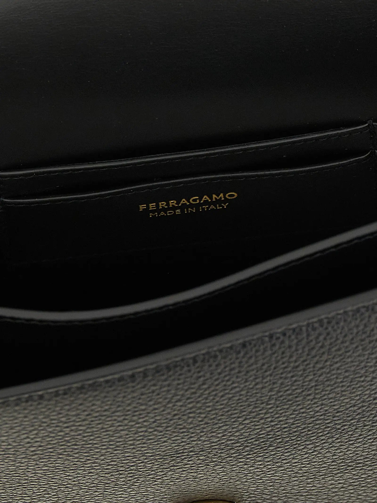Ferragamo Ferragamo Black Calfskin Crossbody Bag