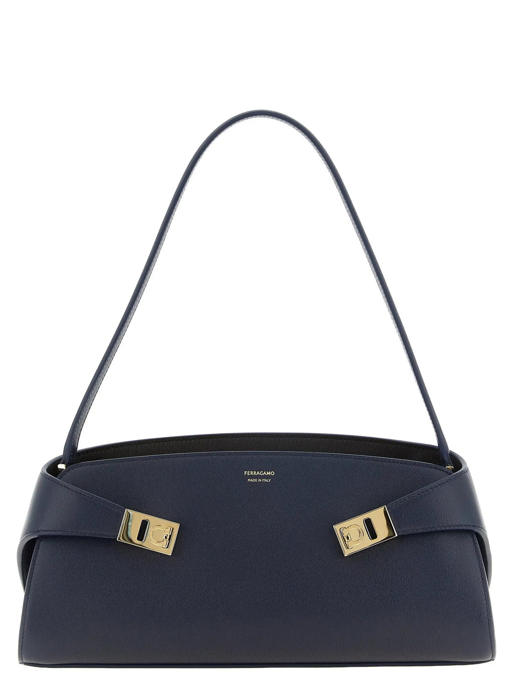 Ferragamo Ferragamo Blue Calfskin Shoulder Bag