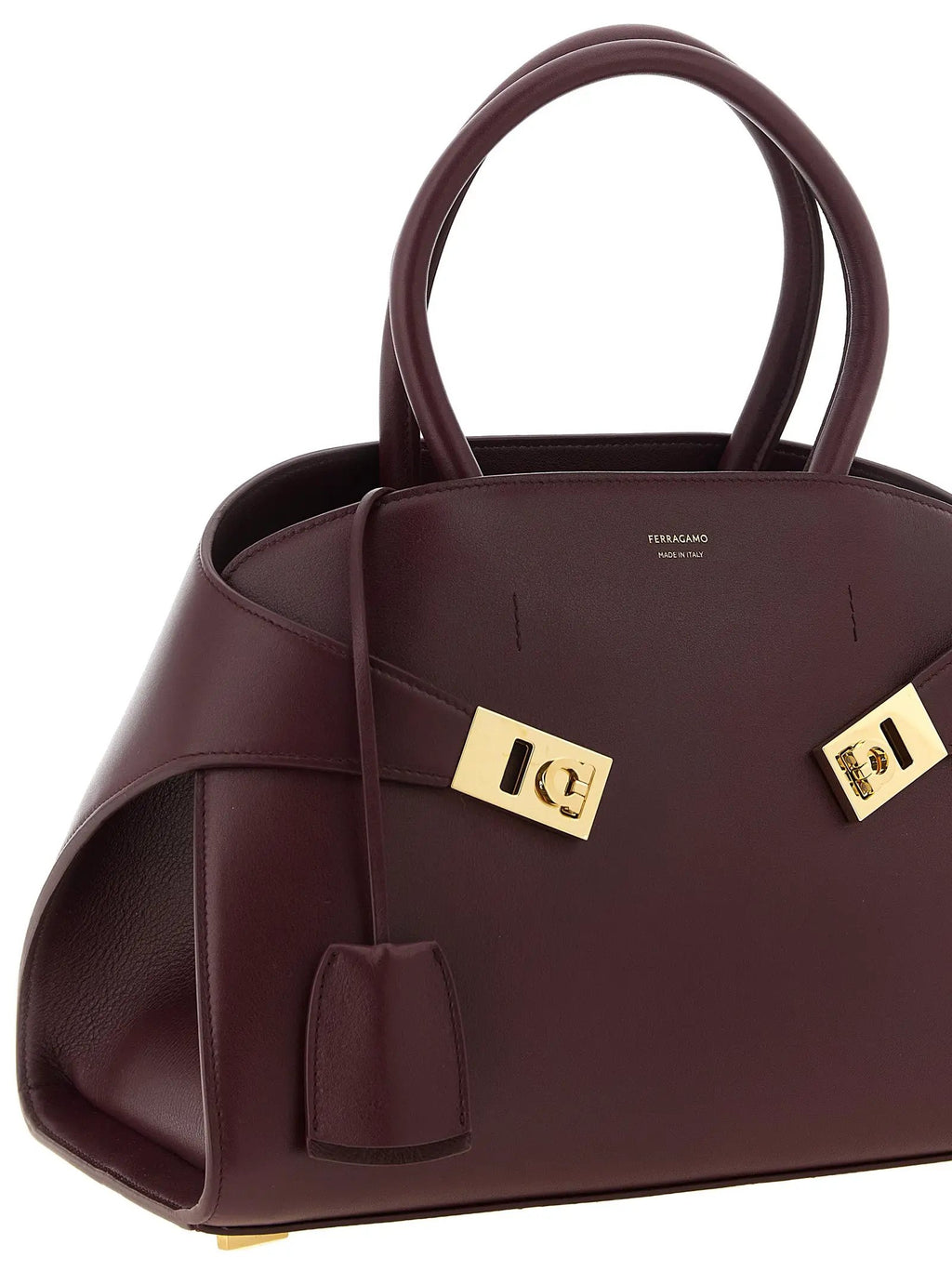 Ferragamo Ferragamo Bordeaux Calfskin Handbag
