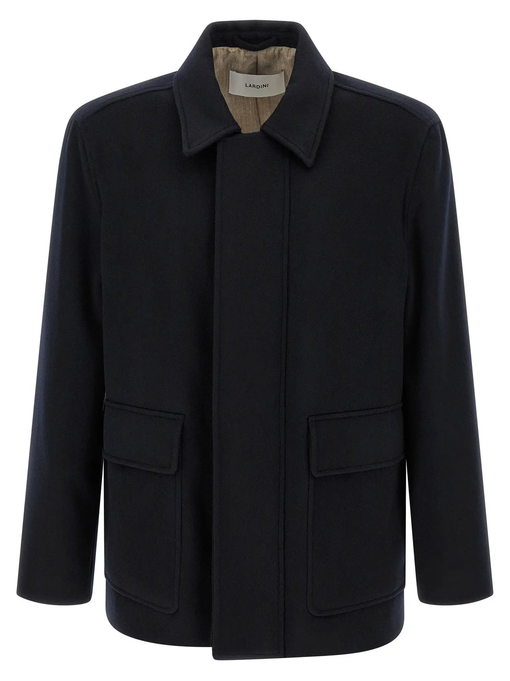 Lardini Lardini Blue Cashmere Full-Length Jacket