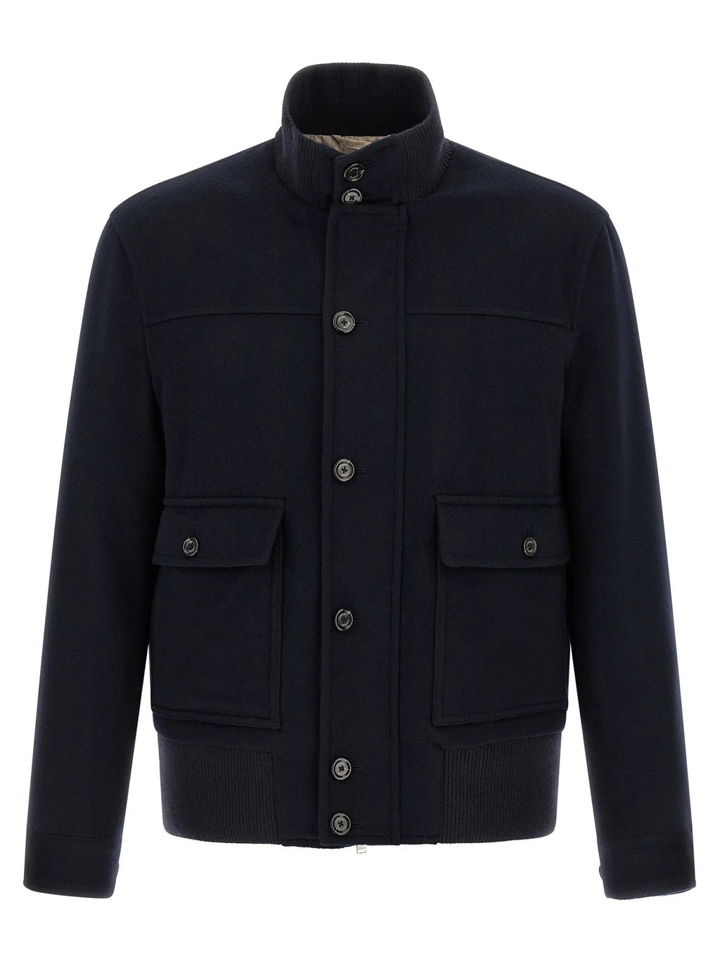 Lardini Lardini Blue Virgin Wool Full-Length Jacket