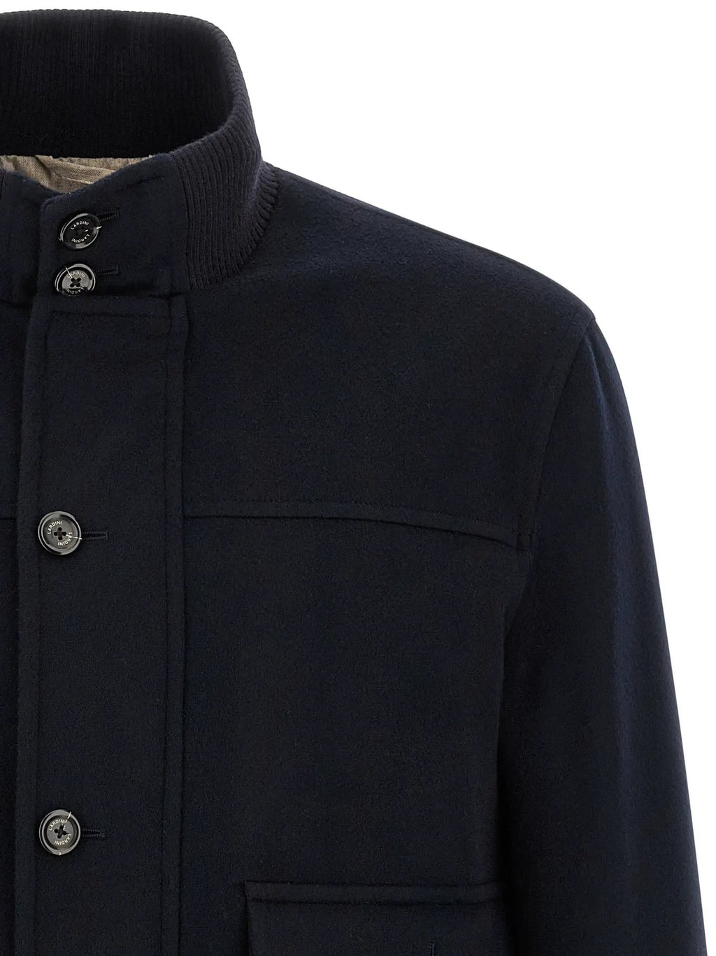 Lardini Lardini Blue Virgin Wool Full-Length Jacket