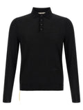 Fendi Fendi Black Virgin Wool Polo Shirt