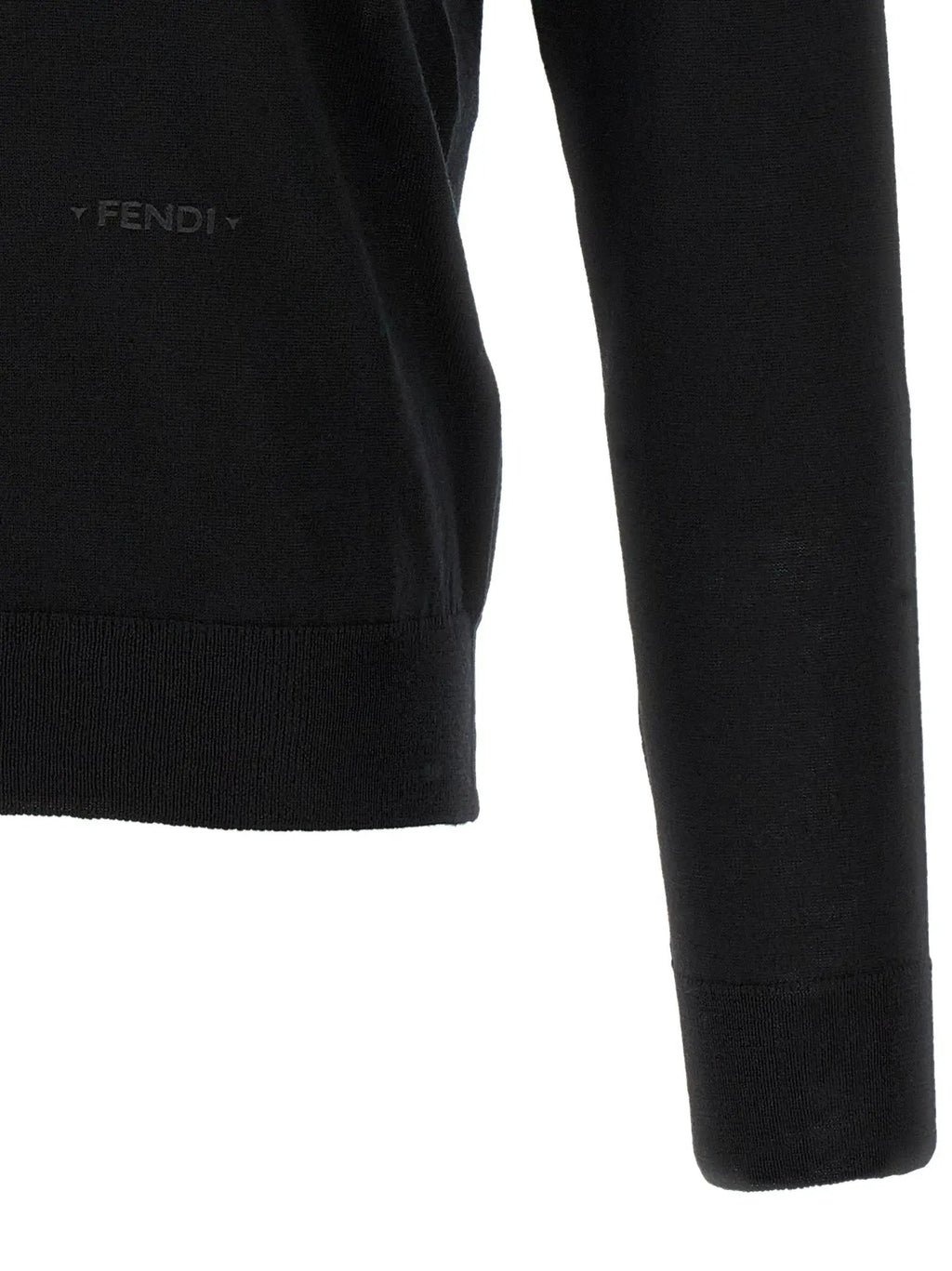 Fendi Fendi Black Virgin Wool Polo Shirt