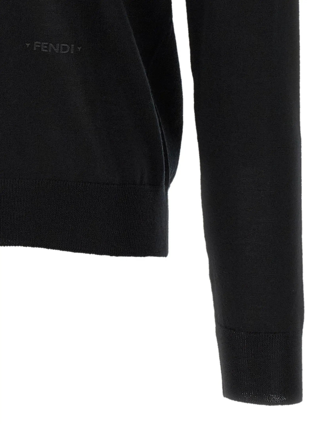 Fendi Fendi Black Virgin Wool Cardigan