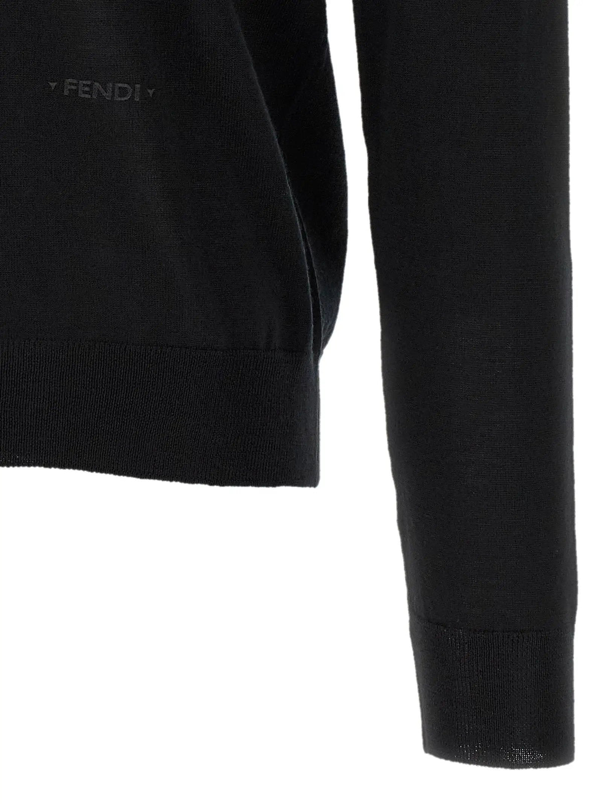 Fendi Fendi Black Virgin Wool Cardigan