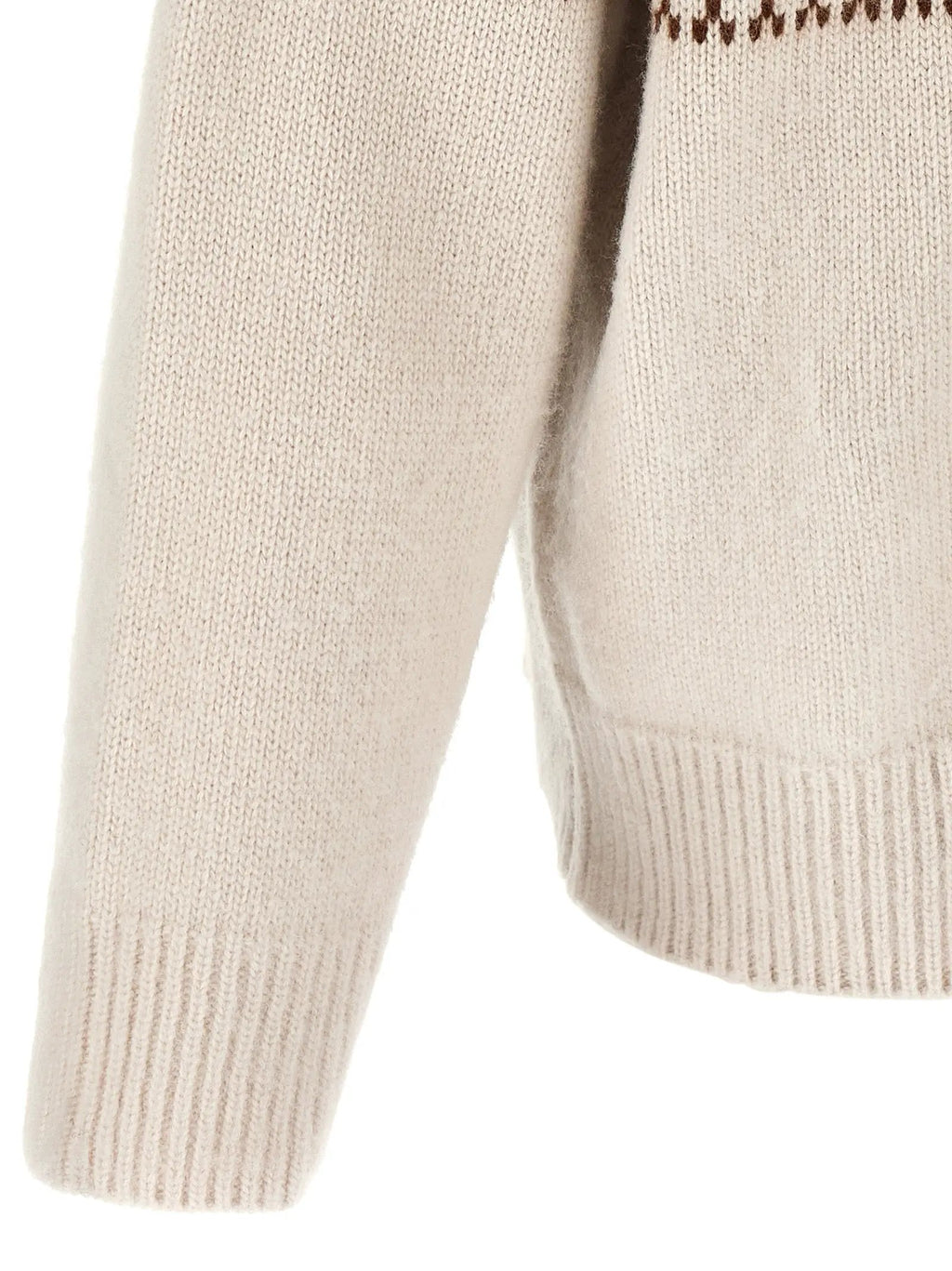 Kiton Kiton White Wool Cardigan