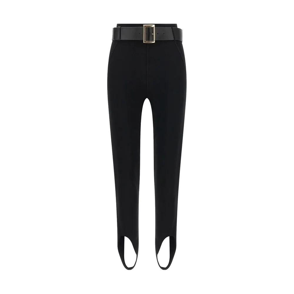 Self-Portrait Self-Portrait Black Viscose Athletic Pants