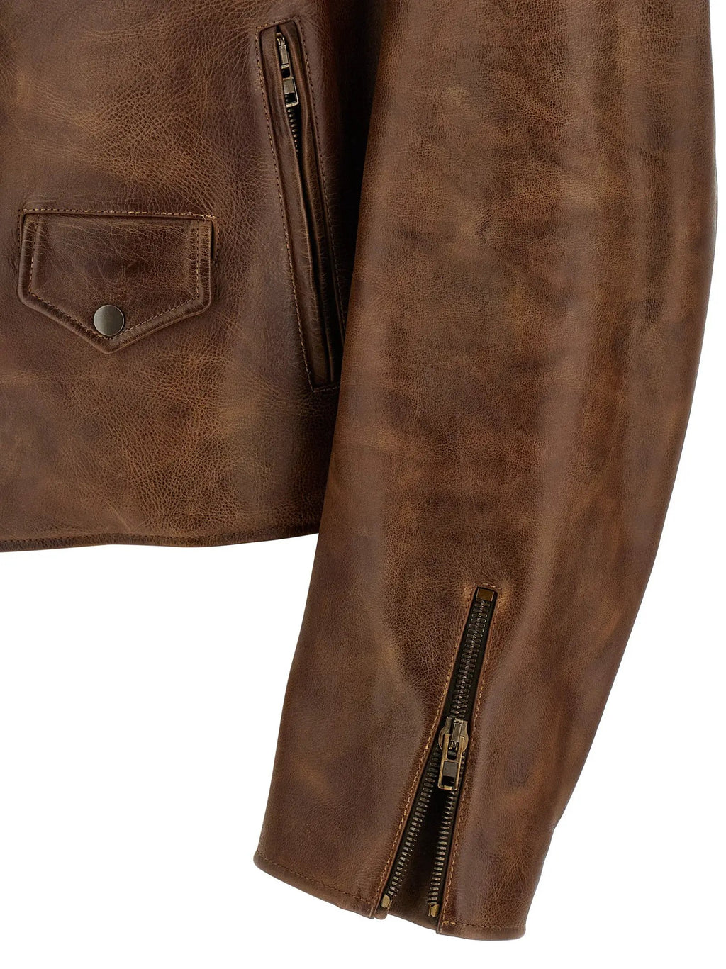 Maison Margiela Maison Margiela Brown Calfskin Leather Jacket