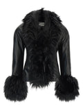 The Andamane The Andamane Black Polyester Leather Jacket