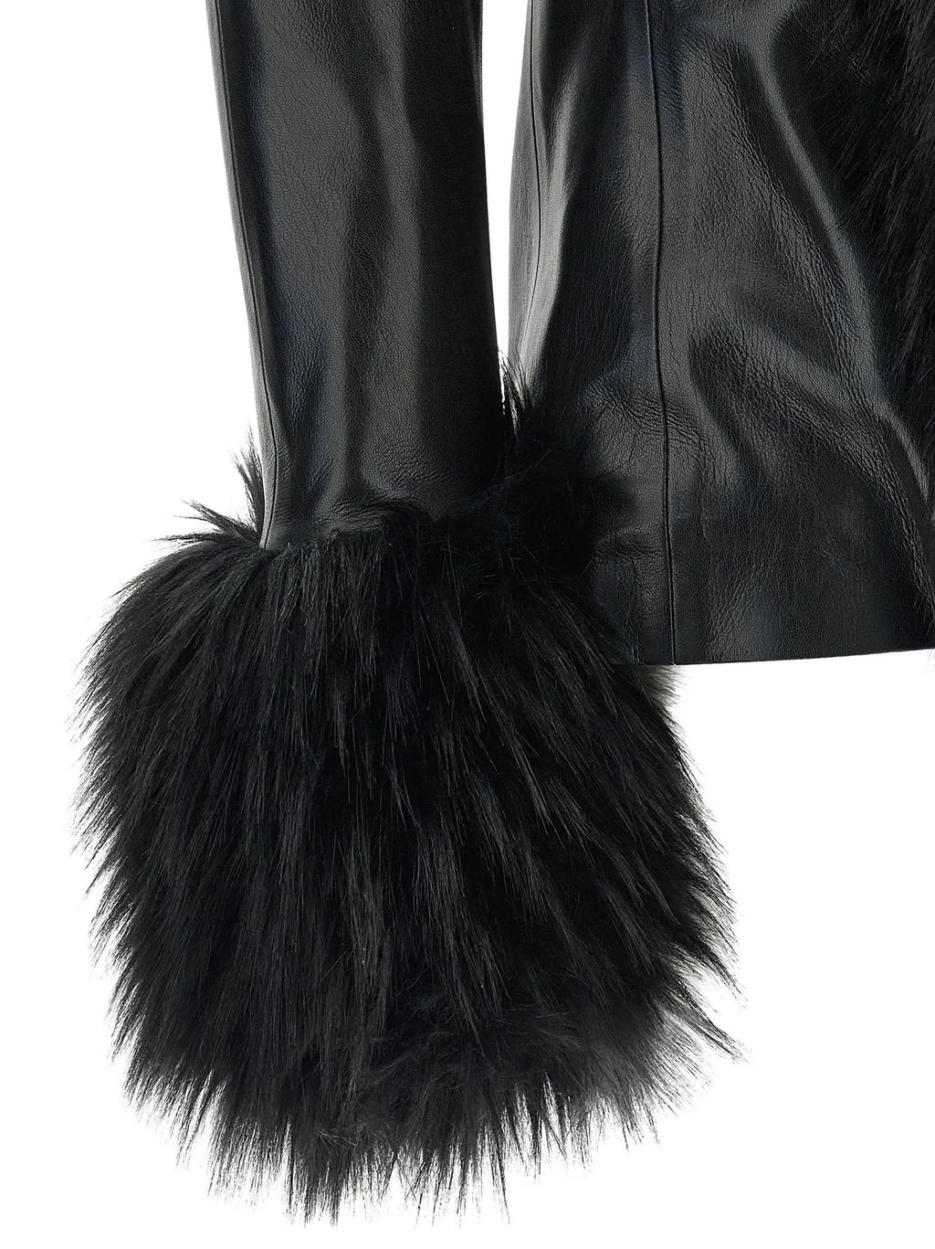 The Andamane The Andamane Black Polyester Leather Jacket