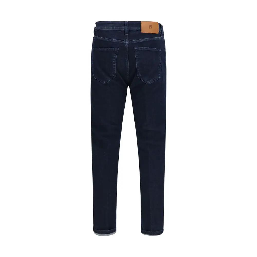 PT Torino PT Torino Blue Cotton Tapered Jeans
