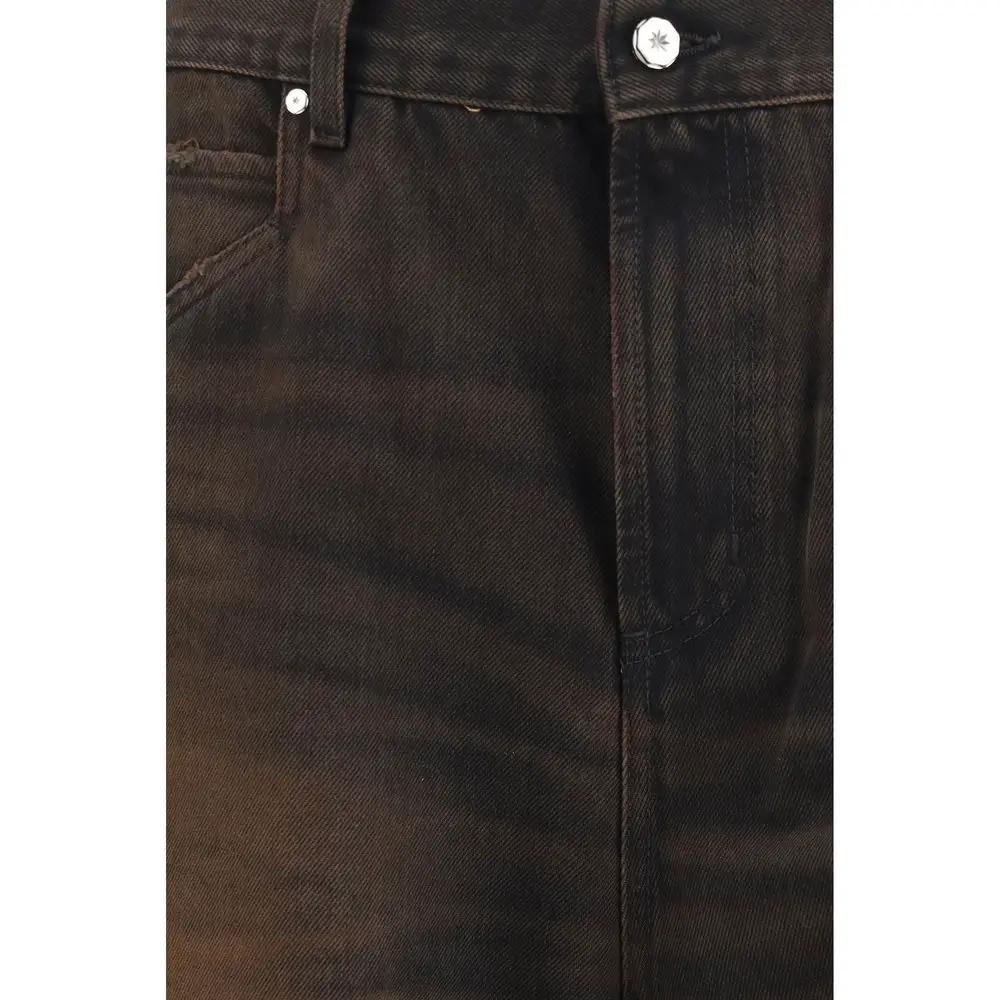 PDF Channel Brown Cotton Jeans Denim
