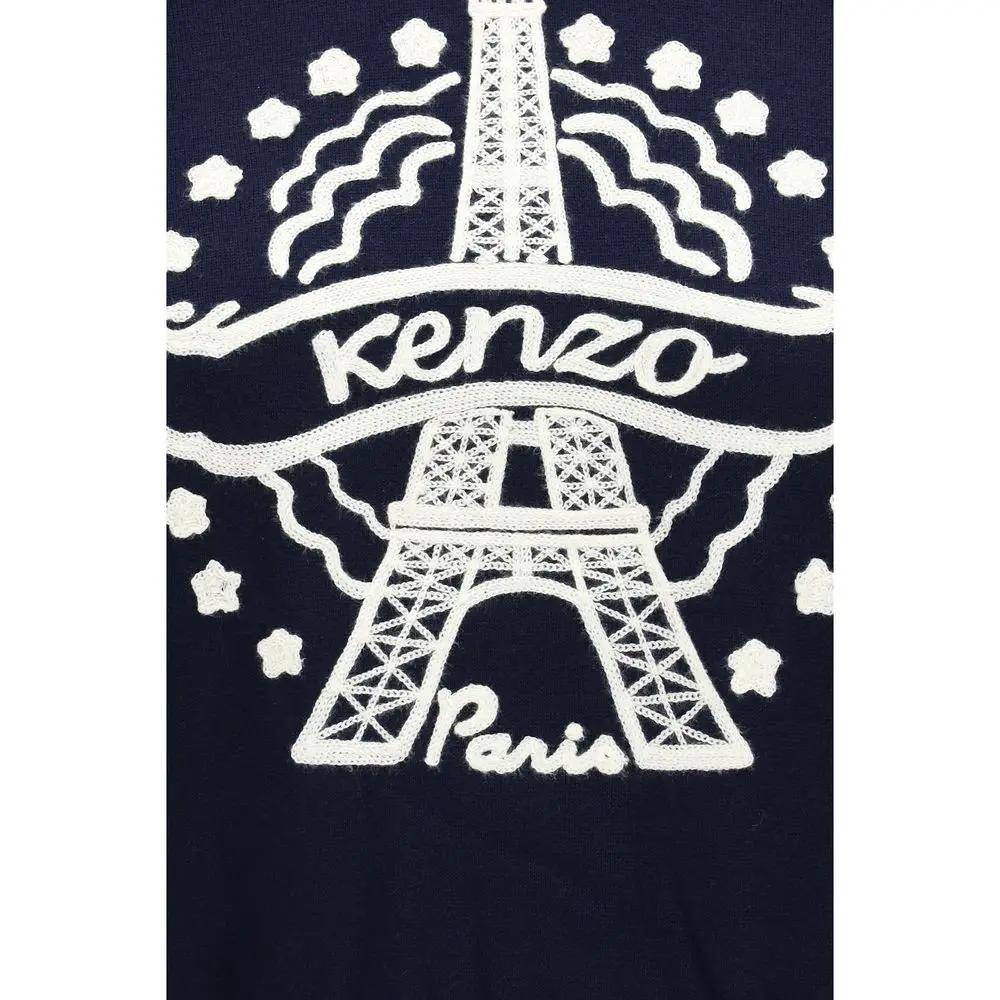 Kenzo Blue Wool Oves Aries Sweatshirt