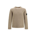 Stone Island Beige Wool Oves Aries Sweatshirt