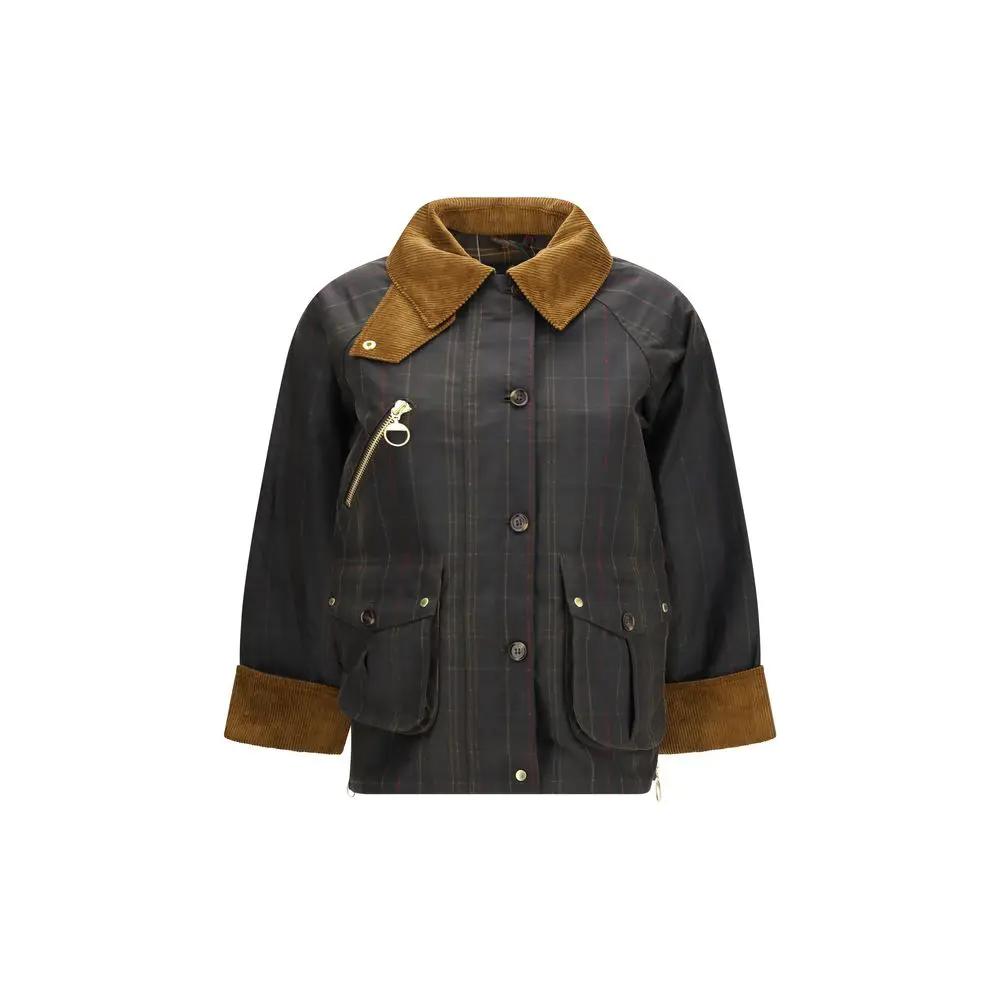 Veste longue en coton bicolore Barbour