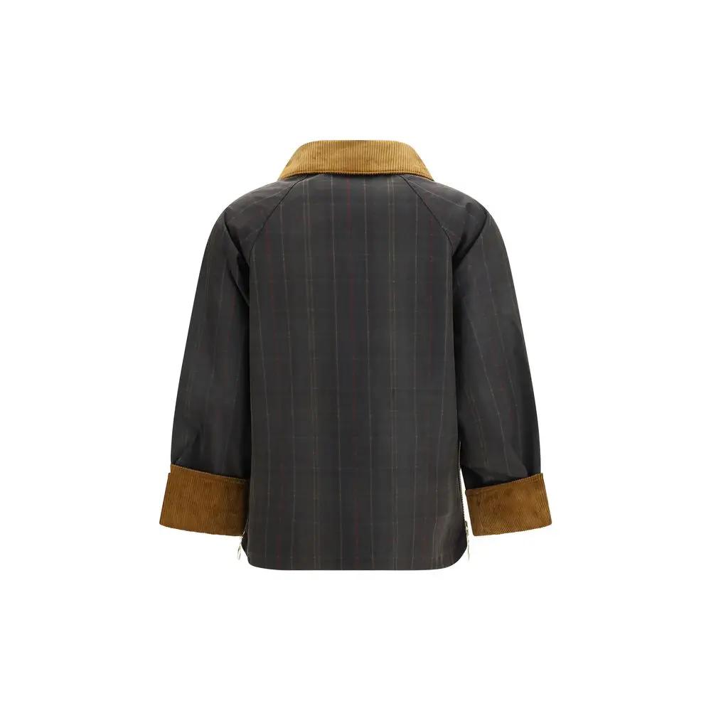 Veste longue en coton bicolore Barbour