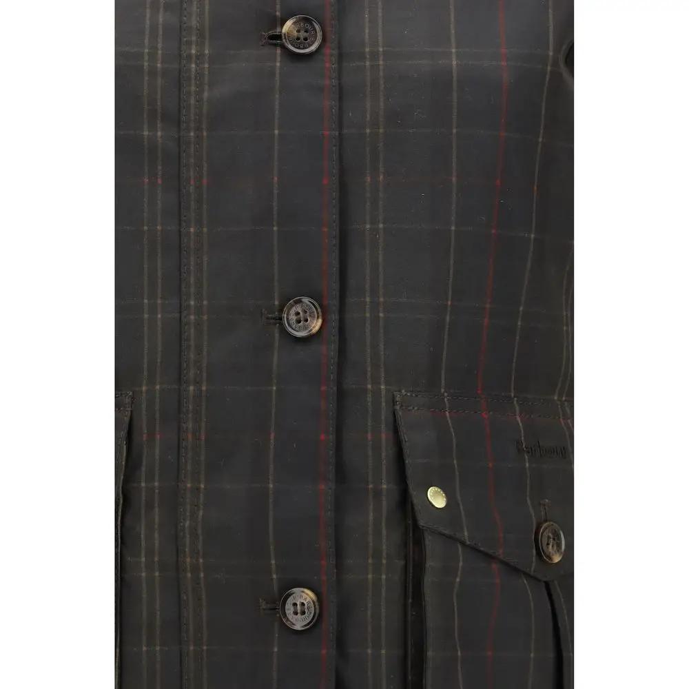Veste longue en coton bicolore Barbour