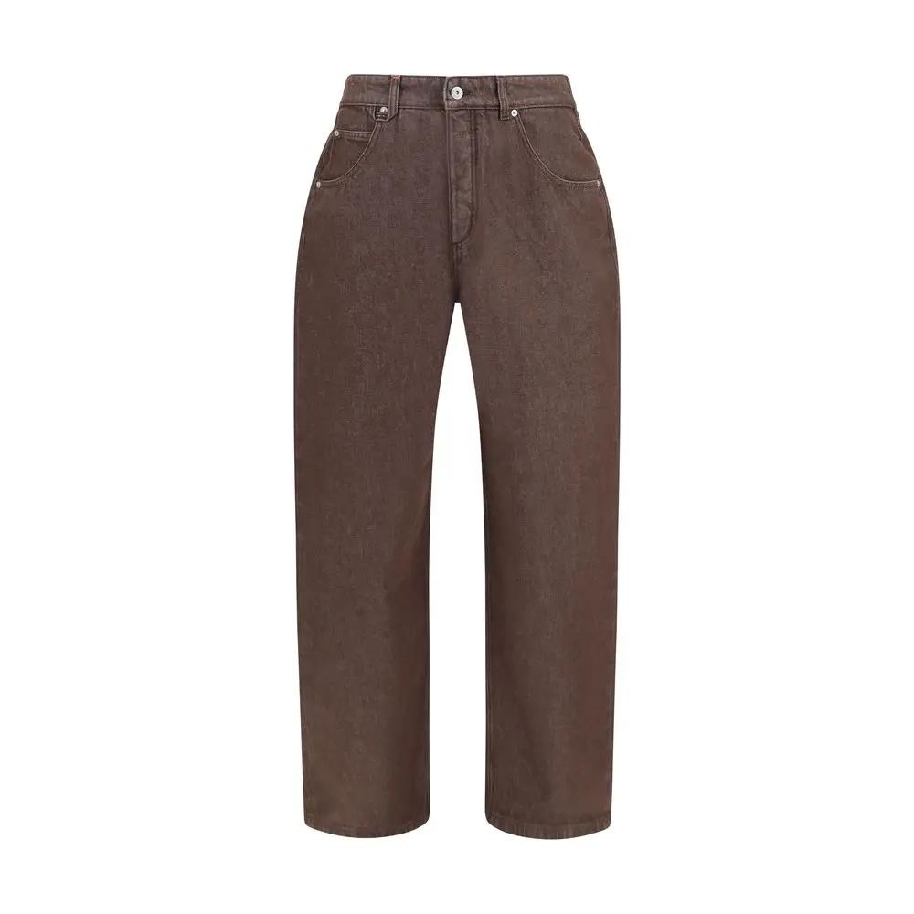 Jacquemus Jacquemus Brown Polyester Straight-Leg Jeans