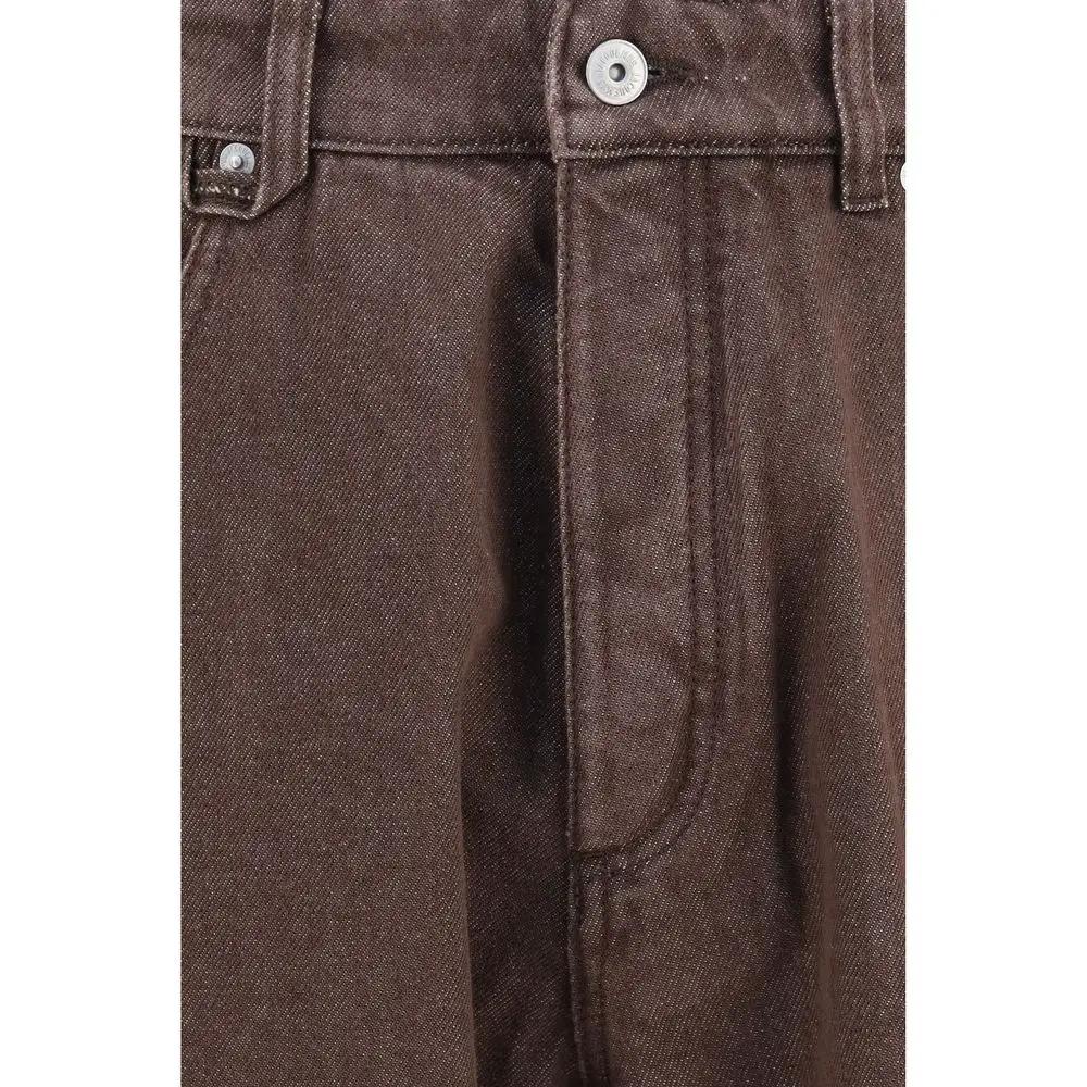 Jacquemus Brown Polyester Straight-Leg Jeans